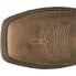 Justin Boots Buffalo Leather Embroidery Square Toe Cowboy Mens Brown Casual Boo
