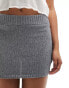 Фото #5 товара NA-KD knitted mini skirt in grey