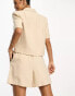 Фото #2 товара Y.A.S tailored pinstripe paperbag short co-ord in cream