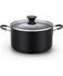 Фото #1 товара 6-QT Nonstick Aluminum Stockpot with Lid , Black