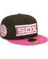 Men's Black and Pink Chicago White Sox Comiskey Park 75th Anniversary Passion 59FIFTY Fitted Hat