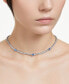 Фото #9 товара Rhodium-Plated Mixed Crystal Tennis Necklace, 15" + 2-3/4"