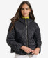 Фото #1 товара Women's Cropped Hooded Diamond Quilted Coat