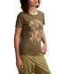 Women's Jimi Hendrix Floral Portrait Cotton T-Shirt