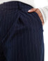 Фото #4 товара Cotton On relaxed suit trousers in navy pinstripe