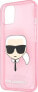 Karl Lagerfeld Karl Lagerfeld KLHCP13SKHTUGLP iPhone 13 mini 5,4" różowy/pink hardcase Glitter Karl`s Head