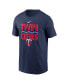 Фото #3 товара Men's Navy Minnesota Twins Twin Cities Local Team T-shirt
