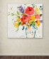 Фото #2 товара Sheila Golden White Vase with Bright Flowers 24" x 24" Canvas Art Print