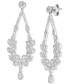 ფოტო #1 პროდუქტის Diamond Flower Drop Earrings (1 ct. t.w.) in 14k White Gold