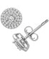 ფოტო #1 პროდუქტის Diamond Circle Stud Earrings (1/3 ct. t.w.) in Sterling Silver