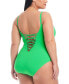 Фото #2 товара Plus Size Lets Get Knotty One-Piece Swimsuit