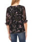 Фото #2 товара Women's Floral 3/4-Sleeve Ruffled V-Neck Blouse