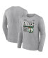 Men's Steel Boston Celtics 2024 Eastern Conference Champions Long Sleeve Locker Room T-Shirt Серый, 2XL - фото #1