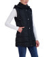 Фото #3 товара Women's Long Puffer Vest with Detachable Hood