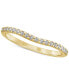 ფოტო #1 პროდუქტის Diamond Curved Band (1/6 ct. t.w.) in 14k Gold