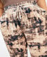 Фото #4 товара Trendy Plus Size Velvet Wide-Leg Pants