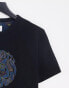 Pretty Green – Thornley – Schwarzes T-Shirt mit Paisley-Logo