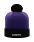 Фото #3 товара Men's Purple and Black Northwestern Wildcats Core 2-Tone Cuffed Knit Hat with Pom