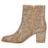 Фото #3 товара Corkys Razzle Dazzle Glitter Zippered Booties Womens Gold Dress Boots 81-0013-GO