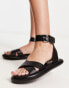 ONLY cross front buckle sandals in black Черный, 38 - фото #3