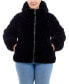 Plus Size Hooded Faux-Fur Coat