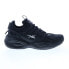 Фото #2 товара Reebok Solution Mid Mens Black Leather Lace Up Athletic Basketball Shoes