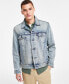 ფოტო #3 პროდუქტის Men's Regular Fit Non-Stretch Denim Trucker Jacket