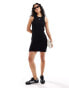 Фото #3 товара Object racer neck jersey mini dress in black