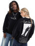 ASOS DESIGN unisex license oversized sweatshirt with Tupac graphics in black