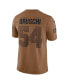 Фото #3 товара Men's Tedy Bruschi Brown Distressed New England Patriots 2023 Salute To Service Retired Player Limited Jersey