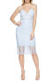 Фото #2 товара BARDOT 152482 Women's V-Neck Circle Lace Dress Sleeveless Blue Sz. 10