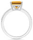 ფოტო #3 პროდუქტის Women's Citrine (3-1/6 ct.t.w.) and Diamond (1/10 ct.t.w.) Ring in Sterling Silver