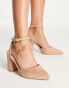 RAID Wide Fit Exclusive Neima block heeled shoes in beige micro Бежевый, 39 - фото #2