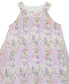 ფოტო #5 პროდუქტის Baby Girls Lilac Floral Pleated Swing Dress Sun Hat