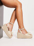 Фото #7 товара ASOS DESIGN Wide Fit Trisha bow detail espadrille wedges in natural fabrication