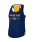 Фото #2 товара Women's Navy Cal Bears Sachs 2-Hit Scoop Neck Racerback Tank Top