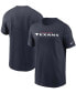 Фото #1 товара Men's Navy Houston Texans Team Wordmark T-shirt