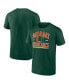 ფოტო #4 პროდუქტის Men's Green Miami Hurricanes Modern Stack T-shirt