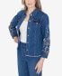 ფოტო #3 პროდუქტის Scottsdale Women's Floral Embroidered Fringe Jacket