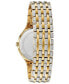 ფოტო #4 პროდუქტის Men's Phantom Crystal-Accent Two-Tone Stainless Steel Bracelet Watch 40mm