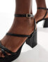 New Look block heeled sandal in black