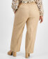 Фото #3 товара Plus Size Wide-Leg Linen-Blend Pull-On Pants, Created for Macy's