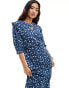 Фото #2 товара Nobody's Child Felicia midi dress in ditsy blue floral