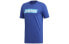 Фото #1 товара adidas 字母Logo印花运动短袖T恤 男款 蓝色 / Футболка Adidas LogoT DV3052