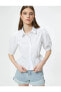 Kadın Kısa Kol Gömlek 4sal60010ıw Beyaz