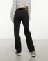 Фото #2 товара Weekday Rowe extra high waist regular fit straight leg jeans in echo black