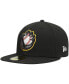 Фото #2 товара Men's Black Quad Cities River Bandits Authentic Collection Road 59FIFTY Fitted Hat