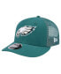 Фото #1 товара Men's Midnight Green Philadelphia Eagles Main Trucker Low Profile 9Fifty Snapback Hat