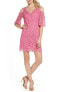 Фото #2 товара Kobi Halperin Edna Cold Shoulder Lace Dress Sz. 6 (Pink) 152144