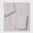 Фото #3 товара King Cotton Linen Chambray Duvet Cover & Sham Set Light Gray - Threshold